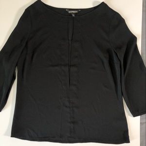 Black Express blouse with cutout detail